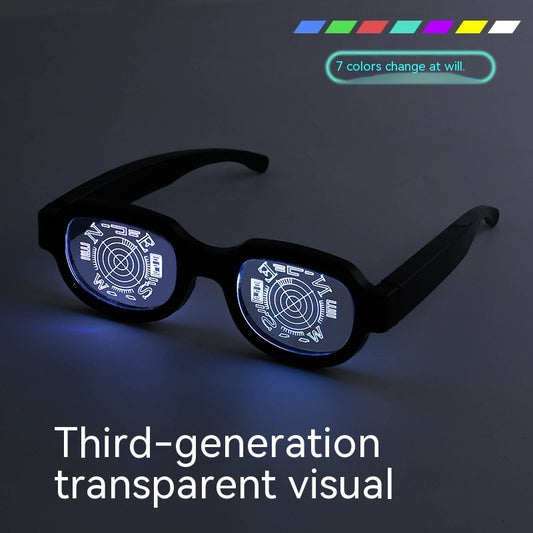 New LED Goggles Luminous Glasses Eccentric Personality Ball Performance Glasses