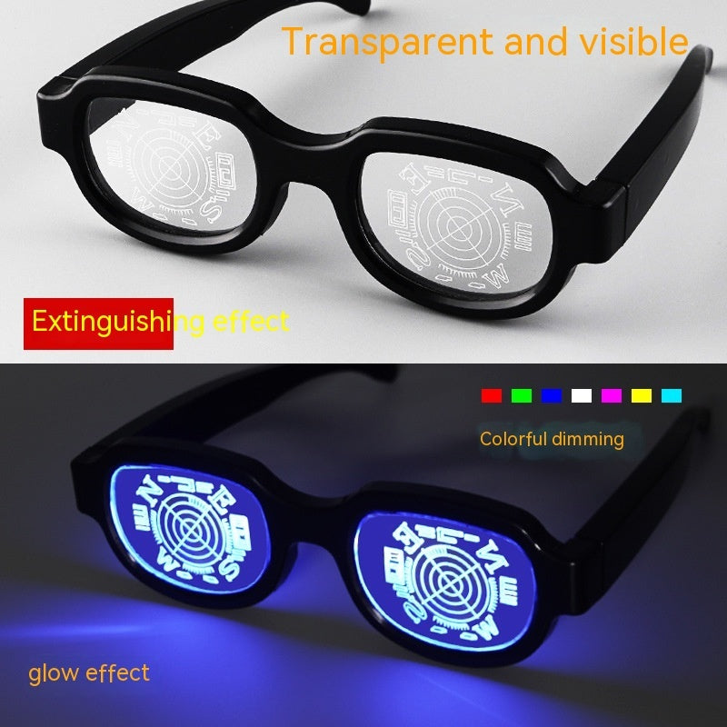 New LED Goggles Luminous Glasses Eccentric Personality Ball Performance Glasses