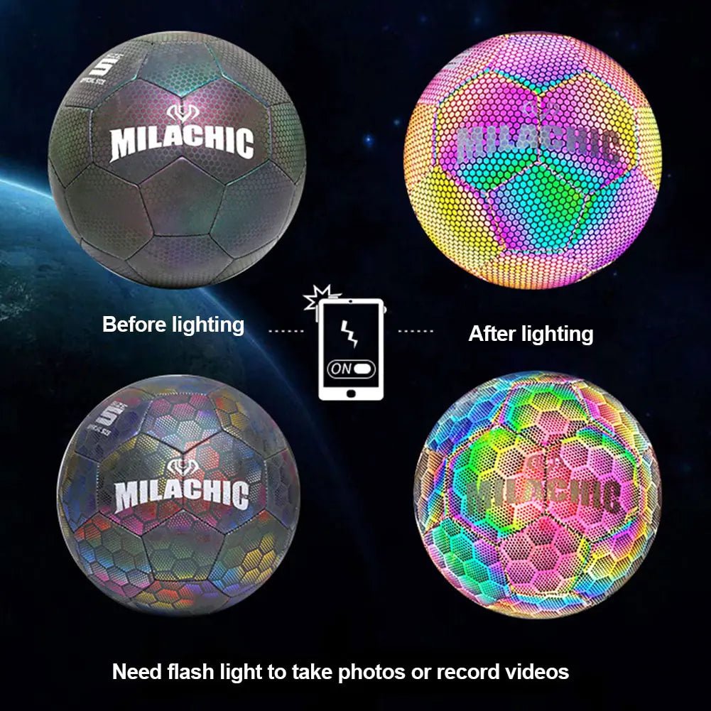 Holographic Glowing Football